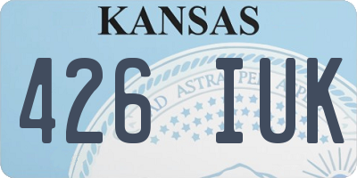 KS license plate 426IUK