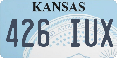 KS license plate 426IUX