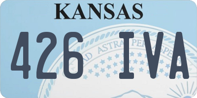 KS license plate 426IVA