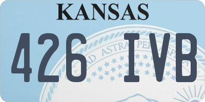 KS license plate 426IVB