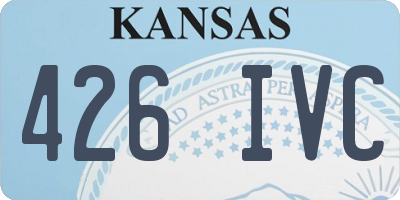 KS license plate 426IVC