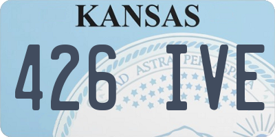 KS license plate 426IVE