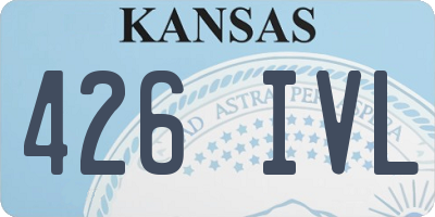 KS license plate 426IVL