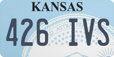KS license plate 426IVS