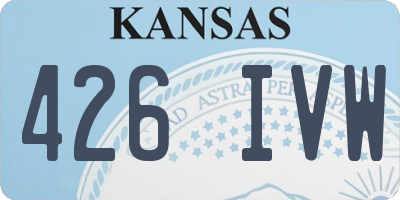 KS license plate 426IVW