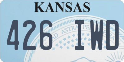 KS license plate 426IWD