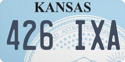 KS license plate 426IXA