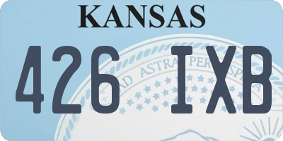 KS license plate 426IXB