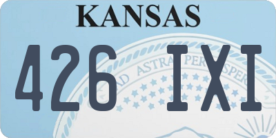 KS license plate 426IXI