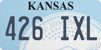 KS license plate 426IXL