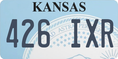 KS license plate 426IXR