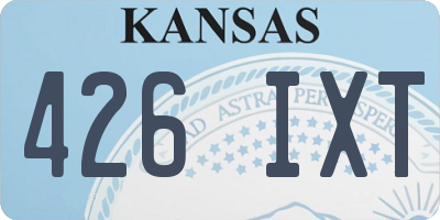 KS license plate 426IXT