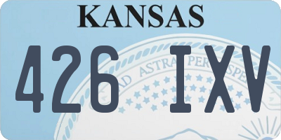 KS license plate 426IXV
