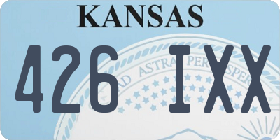 KS license plate 426IXX