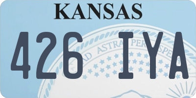 KS license plate 426IYA
