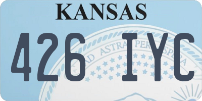 KS license plate 426IYC