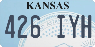 KS license plate 426IYH