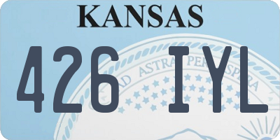 KS license plate 426IYL