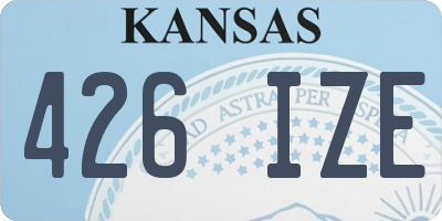 KS license plate 426IZE
