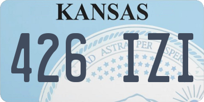 KS license plate 426IZI