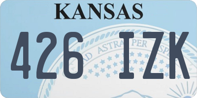 KS license plate 426IZK