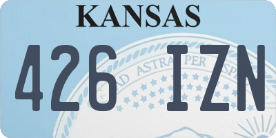 KS license plate 426IZN
