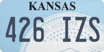 KS license plate 426IZS