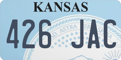 KS license plate 426JAC