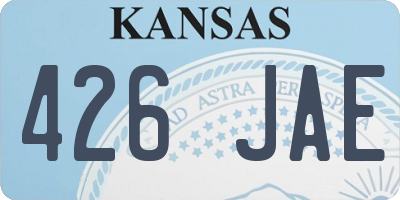 KS license plate 426JAE