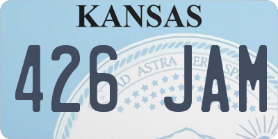 KS license plate 426JAM