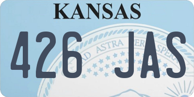 KS license plate 426JAS