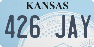 KS license plate 426JAY