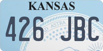 KS license plate 426JBC