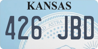 KS license plate 426JBD