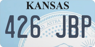 KS license plate 426JBP