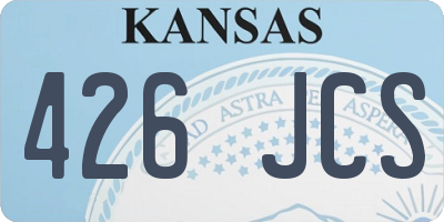 KS license plate 426JCS