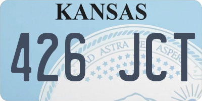 KS license plate 426JCT