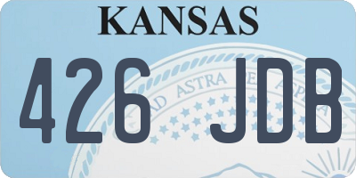 KS license plate 426JDB
