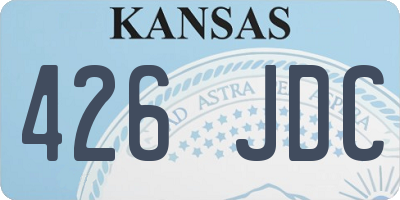 KS license plate 426JDC