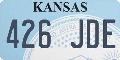 KS license plate 426JDE