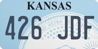 KS license plate 426JDF