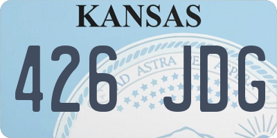 KS license plate 426JDG
