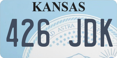 KS license plate 426JDK