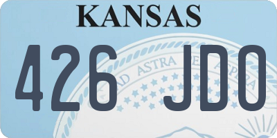 KS license plate 426JDO