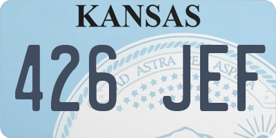 KS license plate 426JEF