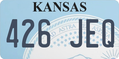 KS license plate 426JEQ