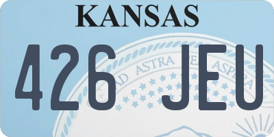 KS license plate 426JEU
