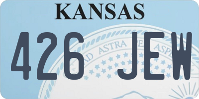 KS license plate 426JEW