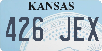 KS license plate 426JEX