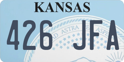 KS license plate 426JFA